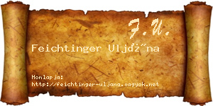 Feichtinger Uljána névjegykártya